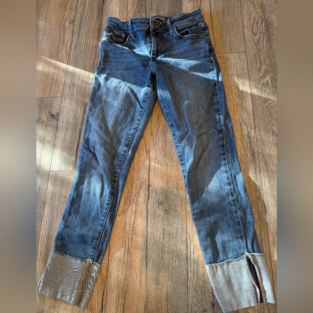 JOE'S JEANS Cuff Crop Jeans Blue Denim Size 25